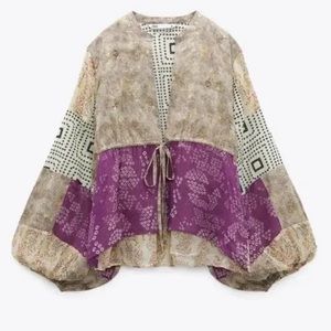 LOOKING FOR - Zara patchwork top - sizes S M L would be fine!